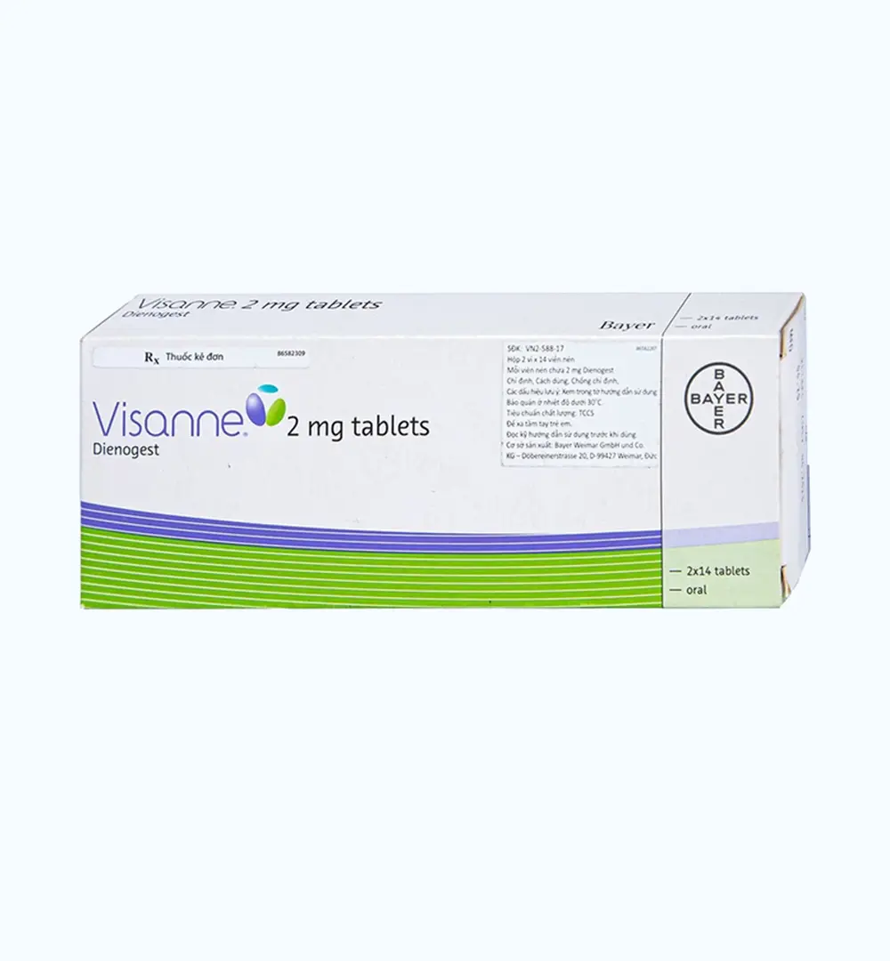 Visanne 2mg Bayer( Hộp 2 vỉ x 14 viên)